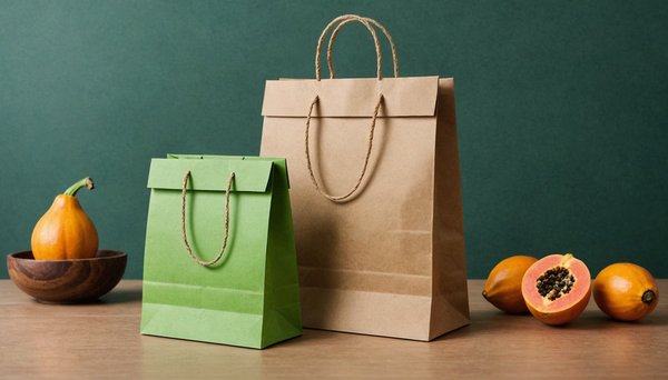 Pochettes cadeaux en papier kraft vert papaye : l'élégance naturelle